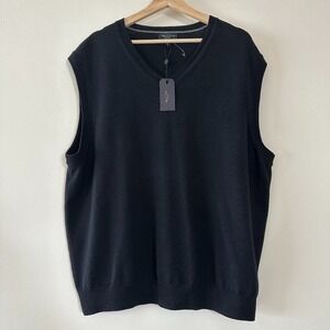 NWT Rag & Bone Men's Huxley Cashmere V-neck Sweater Black